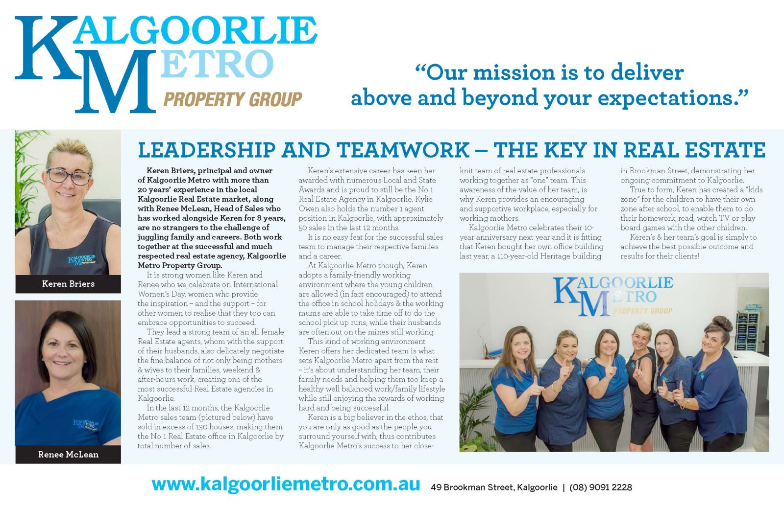International Women's Day 2018 - Kalgoorlie Miner Article
