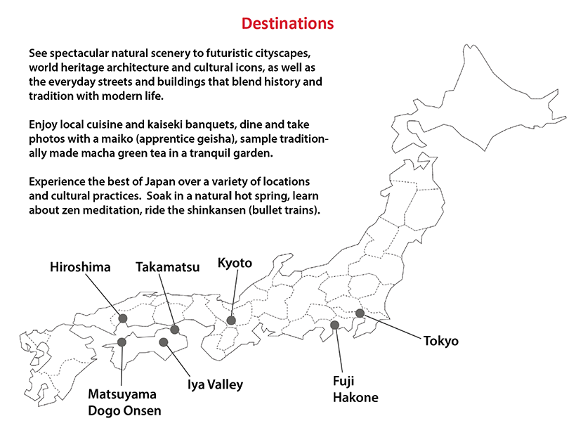Shoji Australia Discover Japan Grand Spring Tour 2019 Destinations