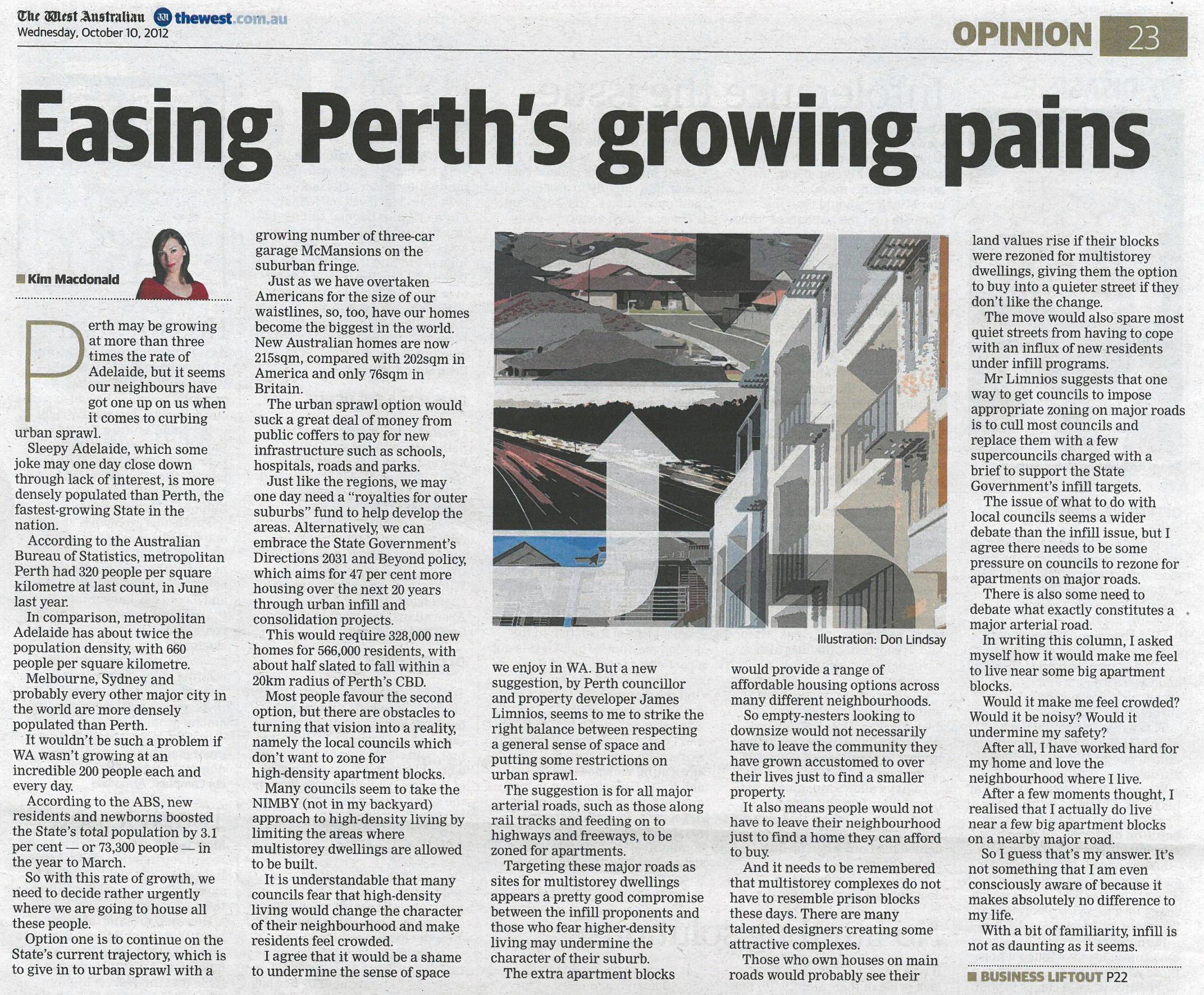 Easing Perth's growing pains